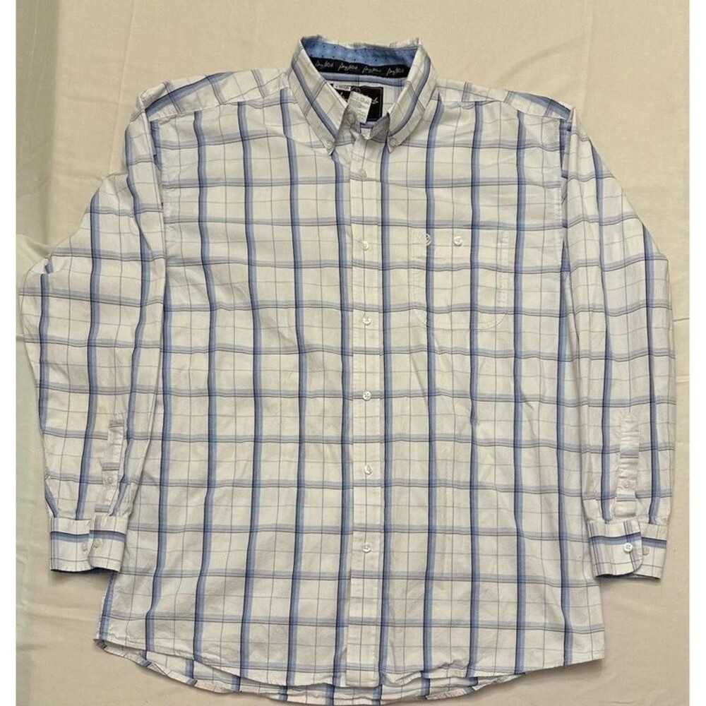Wrangler George Strait Collection Plaid Western Button Down Shirt 2XL